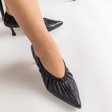 Pantofi stiletto Drapée Noir