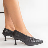 Pantofi stiletto Drapée Noir