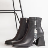 Ghete din Piele Naturala Neagra Gala