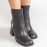 Ghete din Piele Naturala Neagra Gala