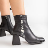 Ghete din Piele Naturala Neagra Gala
