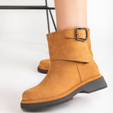 Ghete Piele Naturala Rebel Chic Camel