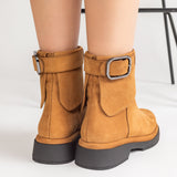Ghete Piele Naturala Rebel Chic Camel