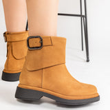 Ghete Piele Naturala Rebel Chic Camel