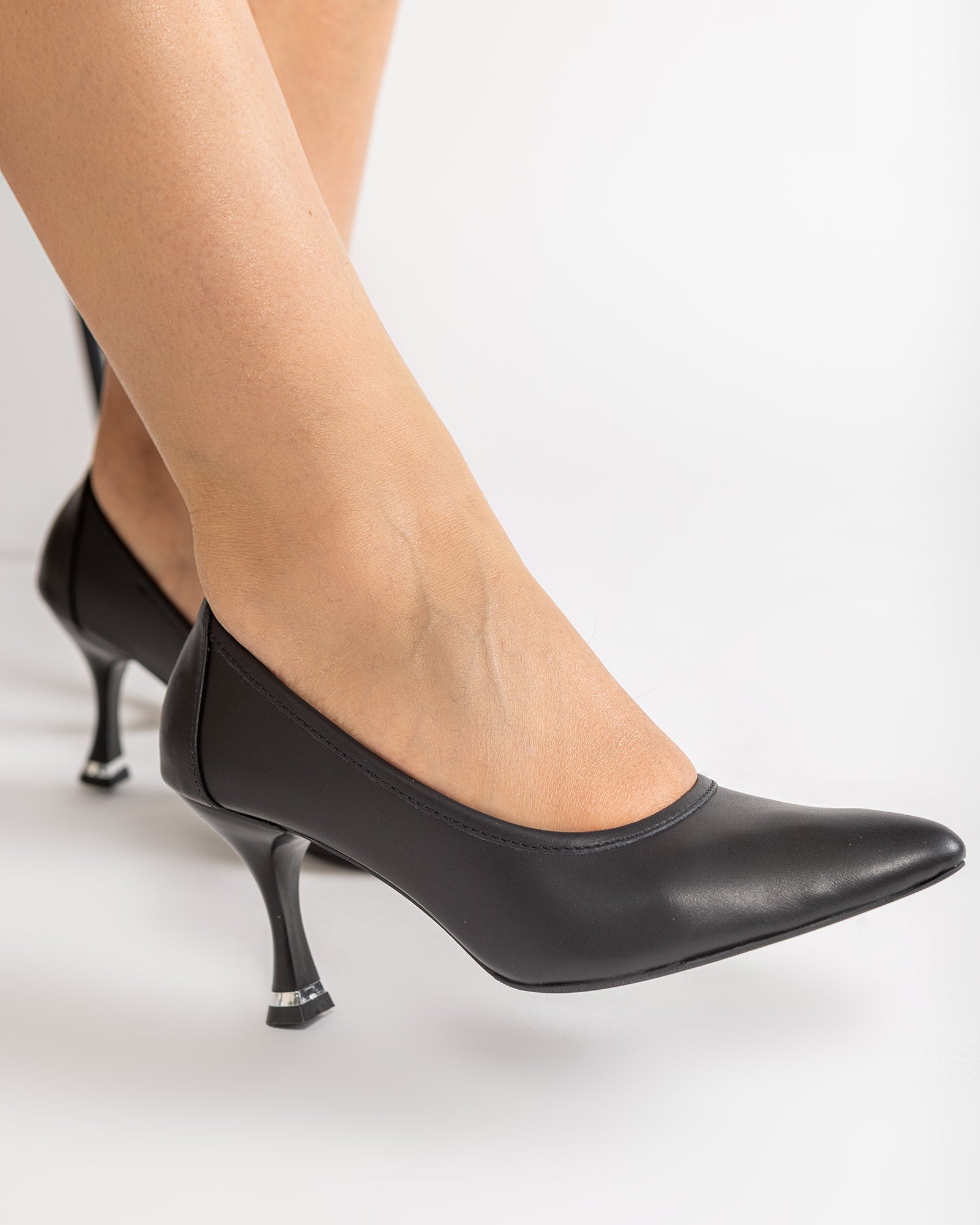Pantofi Stiletto Eleganti Jordan Piele Neagra