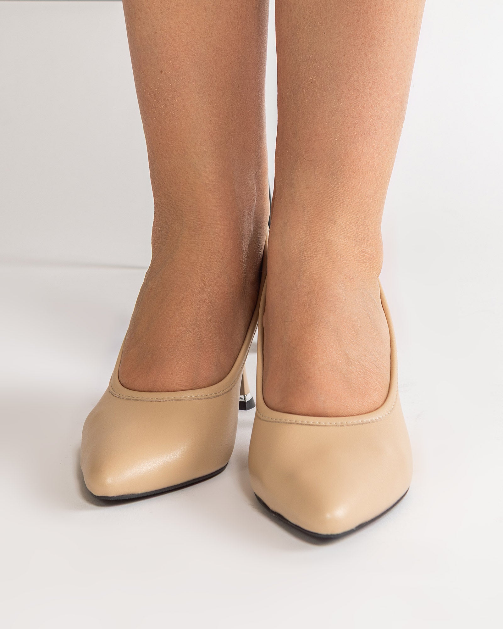 Pantofi Stiletto Eleganti Jordan Piele Bej