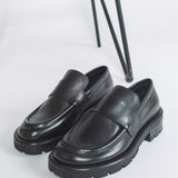 Pantofi Loafer NAOMI Chunky Piele Neagra