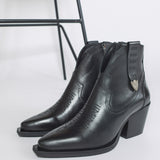 Ciocate Ankle Boots Suede Neagra Piele