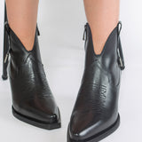 Ciocate Ankle Boots Suede Neagra Piele