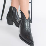 Ciocate Ankle Boots Suede Neagra Piele