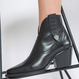 Ciocate Ankle Boots Suede Neagra Piele