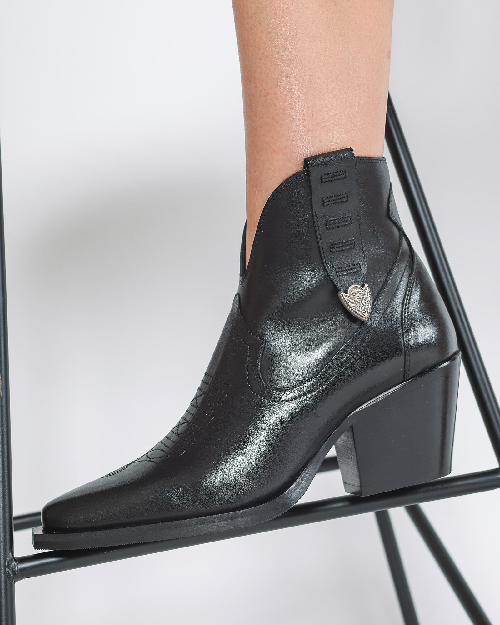 Ciocate Ankle Boots Suede Neagra Piele