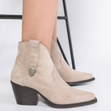 Ciocate Ankle Boots Suede Bej Piele Intoarsa