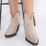 Ciocate Ankle Boots Suede Bej Piele Intoarsa