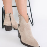 Ciocate Ankle Boots Suede Bej Piele Intoarsa