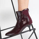 Ghete din Piele Burgundy Leya