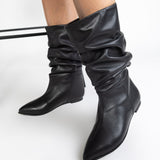 Cizme din piele neagra Bellezza