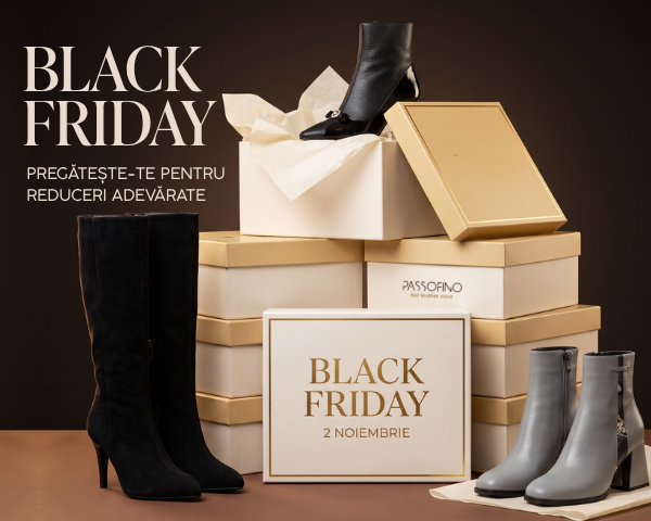 Black Friday Passofino, 2 noiembrie 2026. Pregătește-te pentru reduceri adevărate.