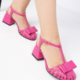 Sandale Minimaliste Retro Fuchsia
