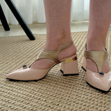 Pantofi decupati PF456-3 roz pudra