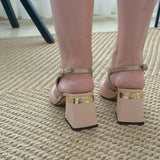 Pantofi decupati PF456-3 roz pudra