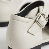 Sandale din piele alba Serene Gladiator