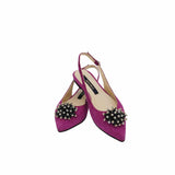 Balerin decupat din piele intoarsa FuchsiaPeace