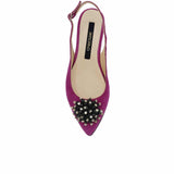 Balerin decupat din piele intoarsa FuchsiaPeace