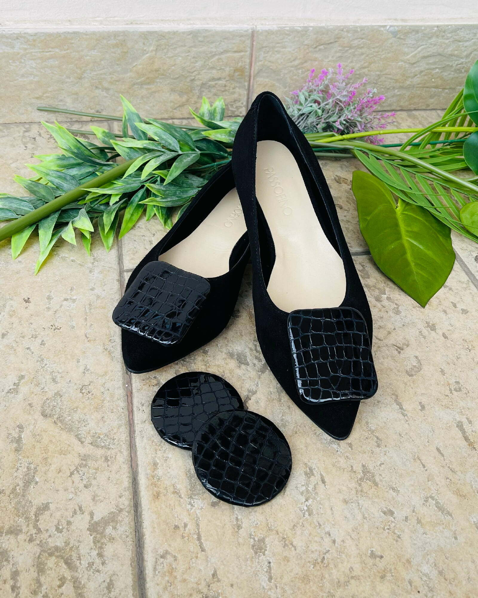 Balerini comozi cu accesorii Andros Black