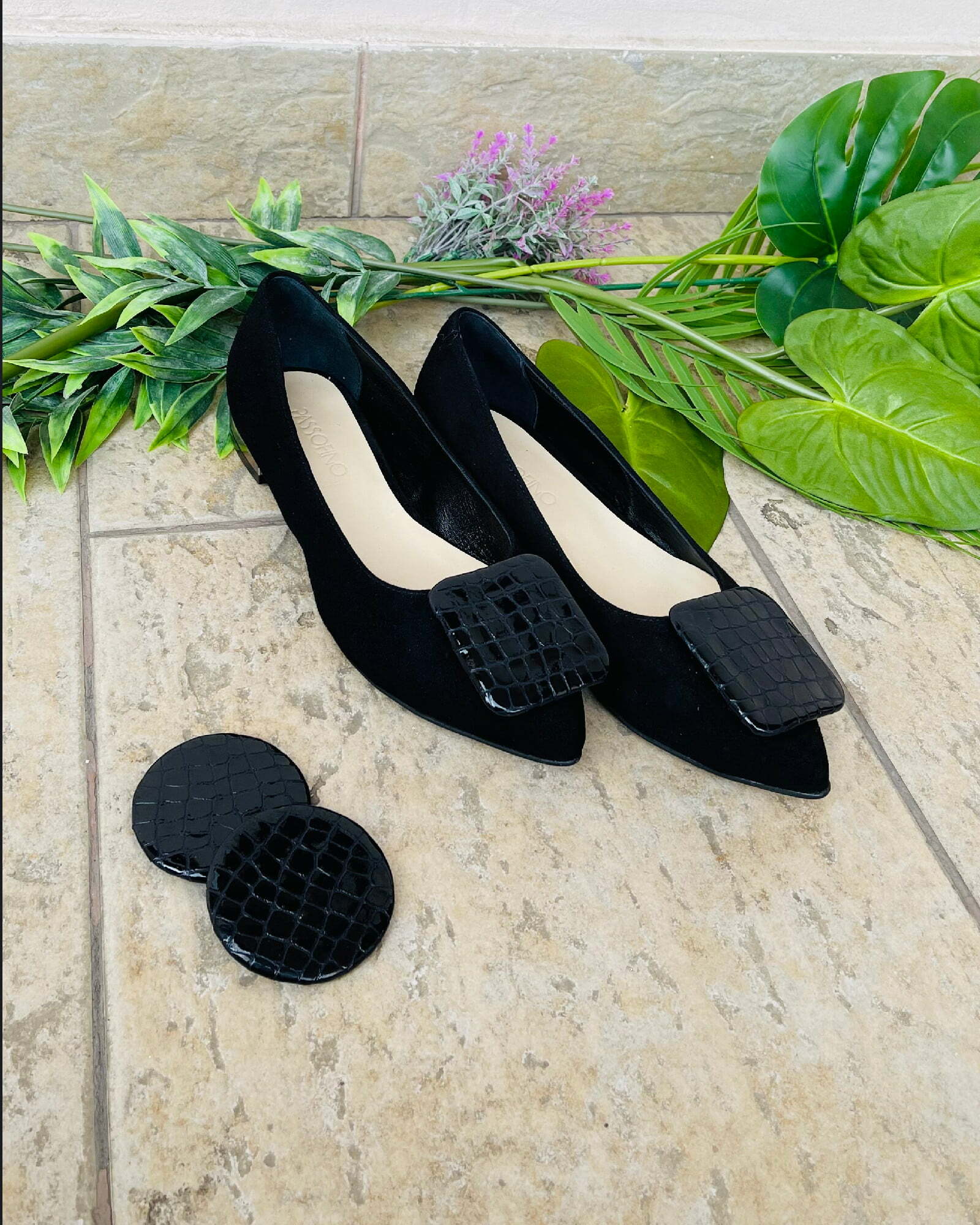 Balerini comozi cu accesorii Andros Black