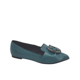 Balerini cu accesoriu oval Blake Turqoise