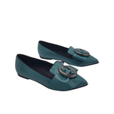 Balerini cu accesoriu oval Blake Turqoise