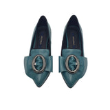 Balerini cu accesoriu oval Blake Turqoise