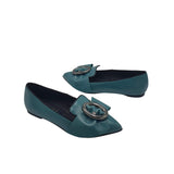 Balerini cu accesoriu oval Blake Turqoise