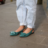 Balerini cu funda Joy Turquoise