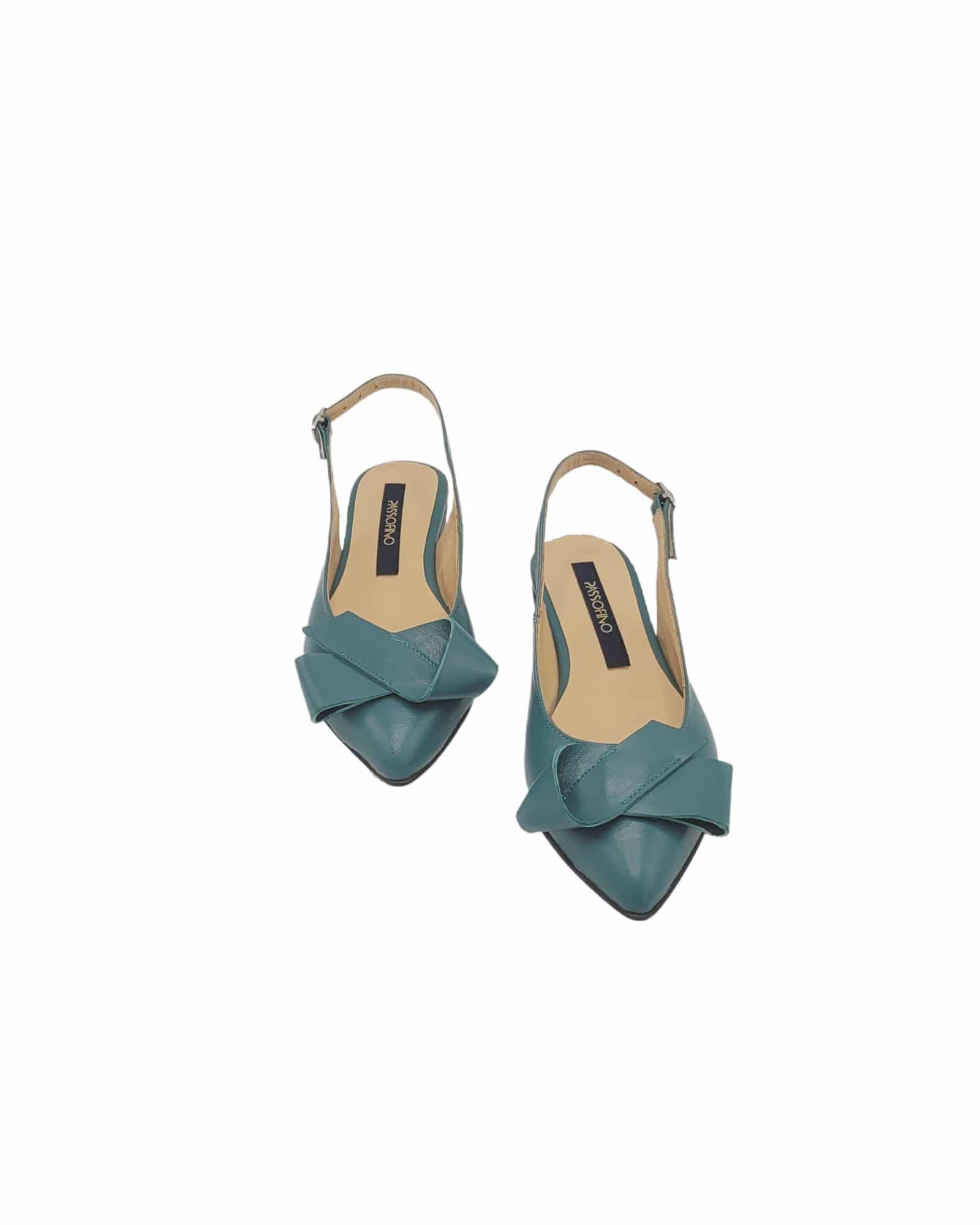 Balerini cu funda Joy Turquoise
