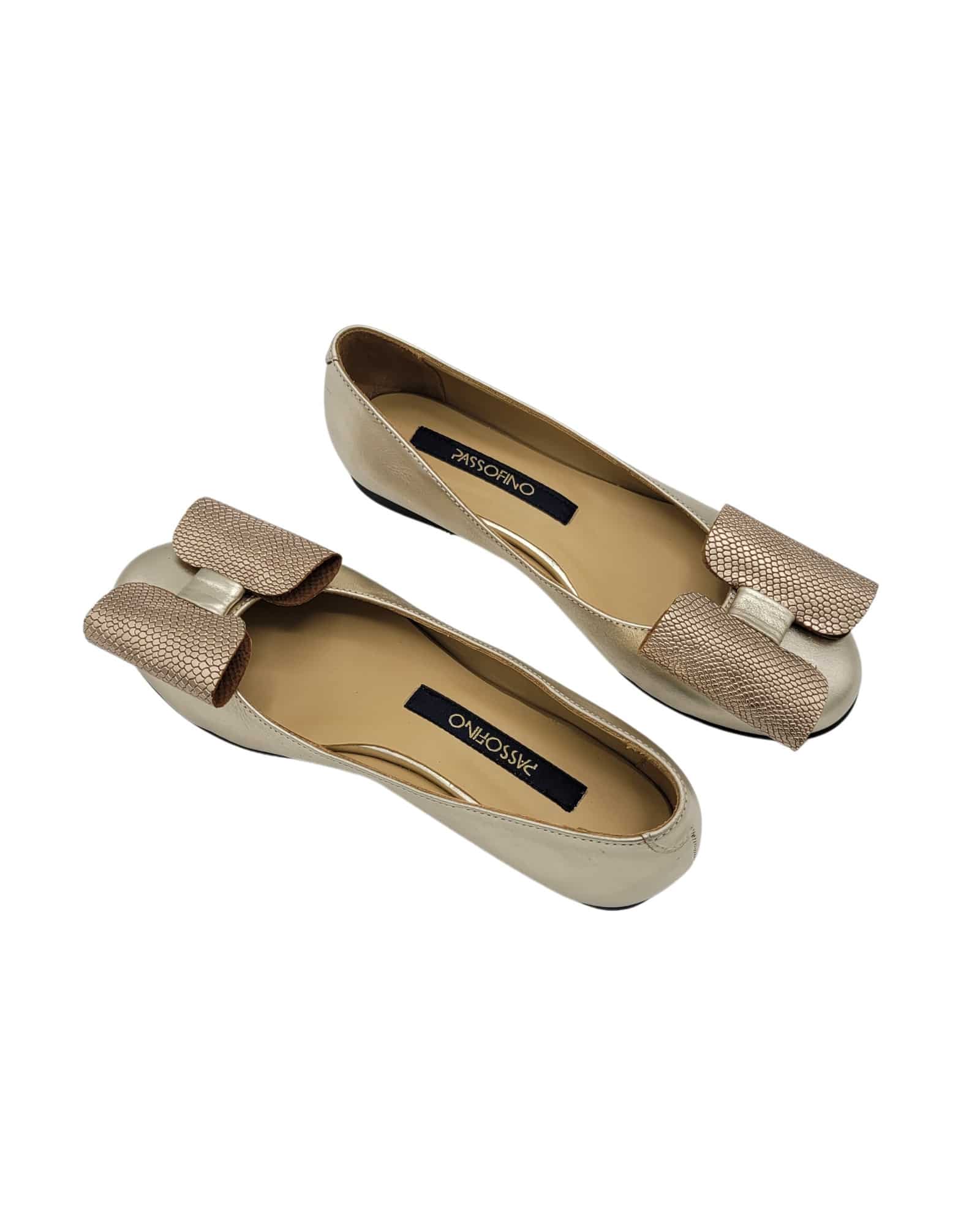 Balerini cu varf rotund Selene Gold