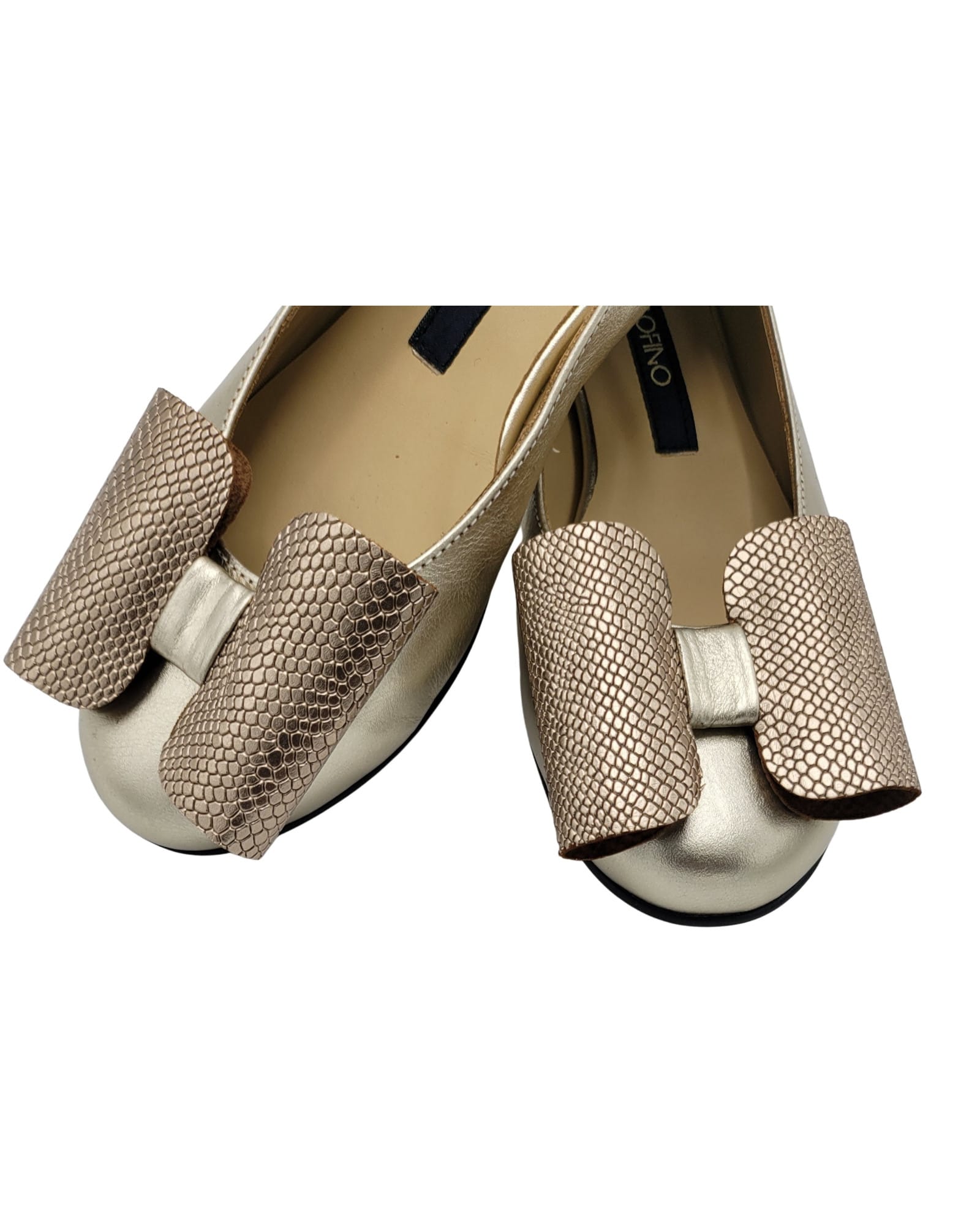 Balerini cu varf rotund Selene Gold