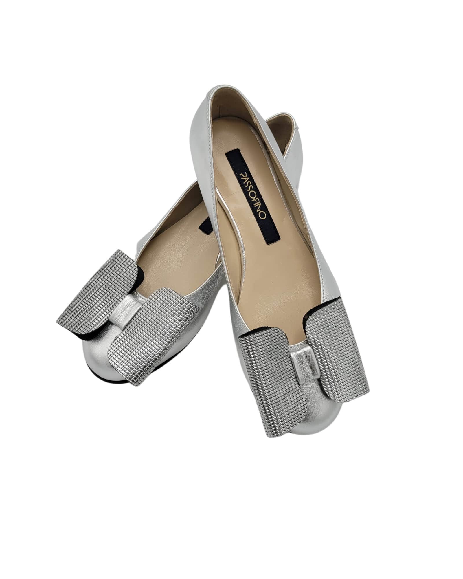 Balerini cu varf rotund Selene Silver