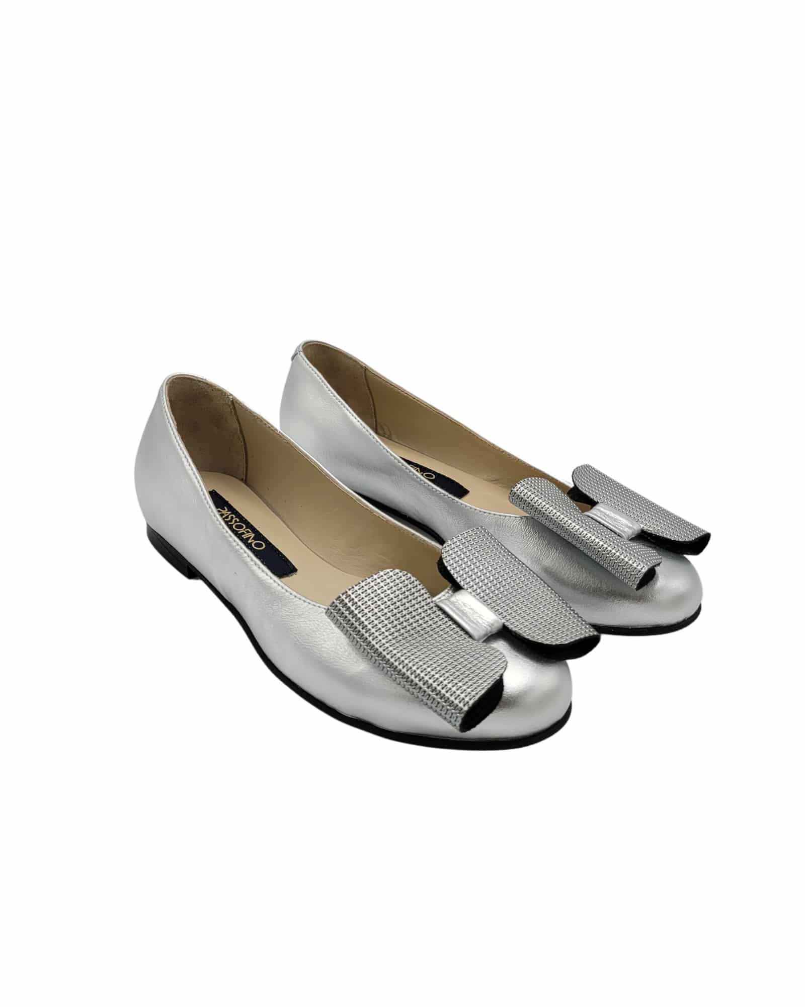 Balerini cu varf rotund Selene Silver