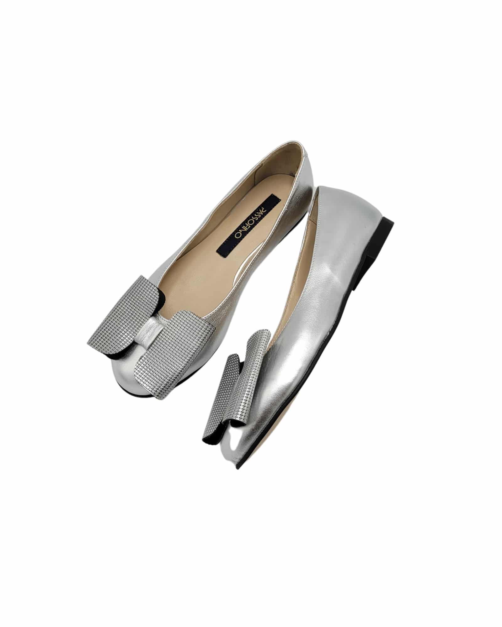 Balerini cu varf rotund Selene Silver