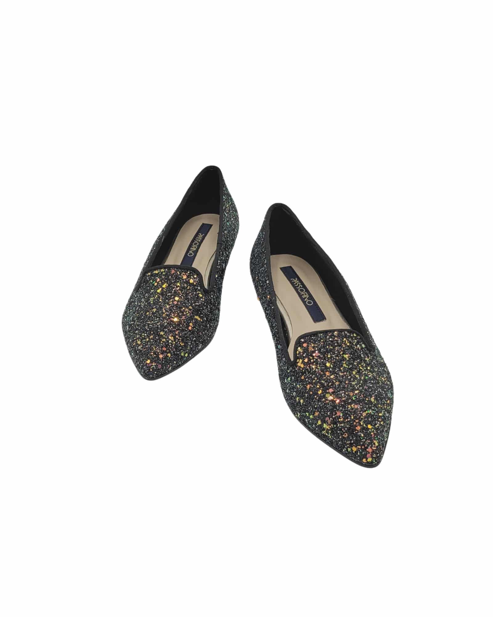 Balerini din glitter Zina Multicolor