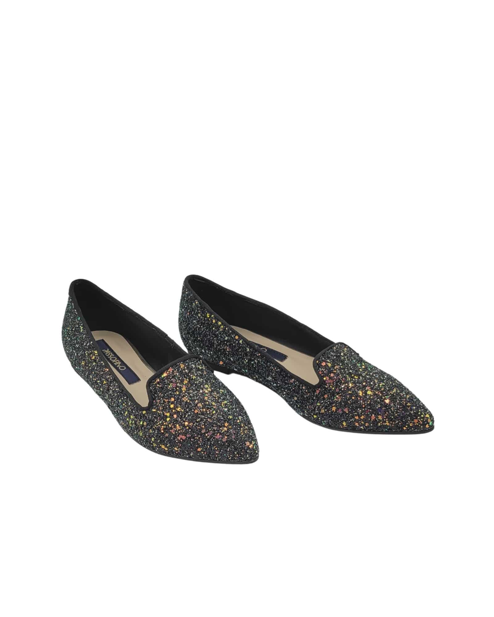 Balerini din glitter Zina Multicolor