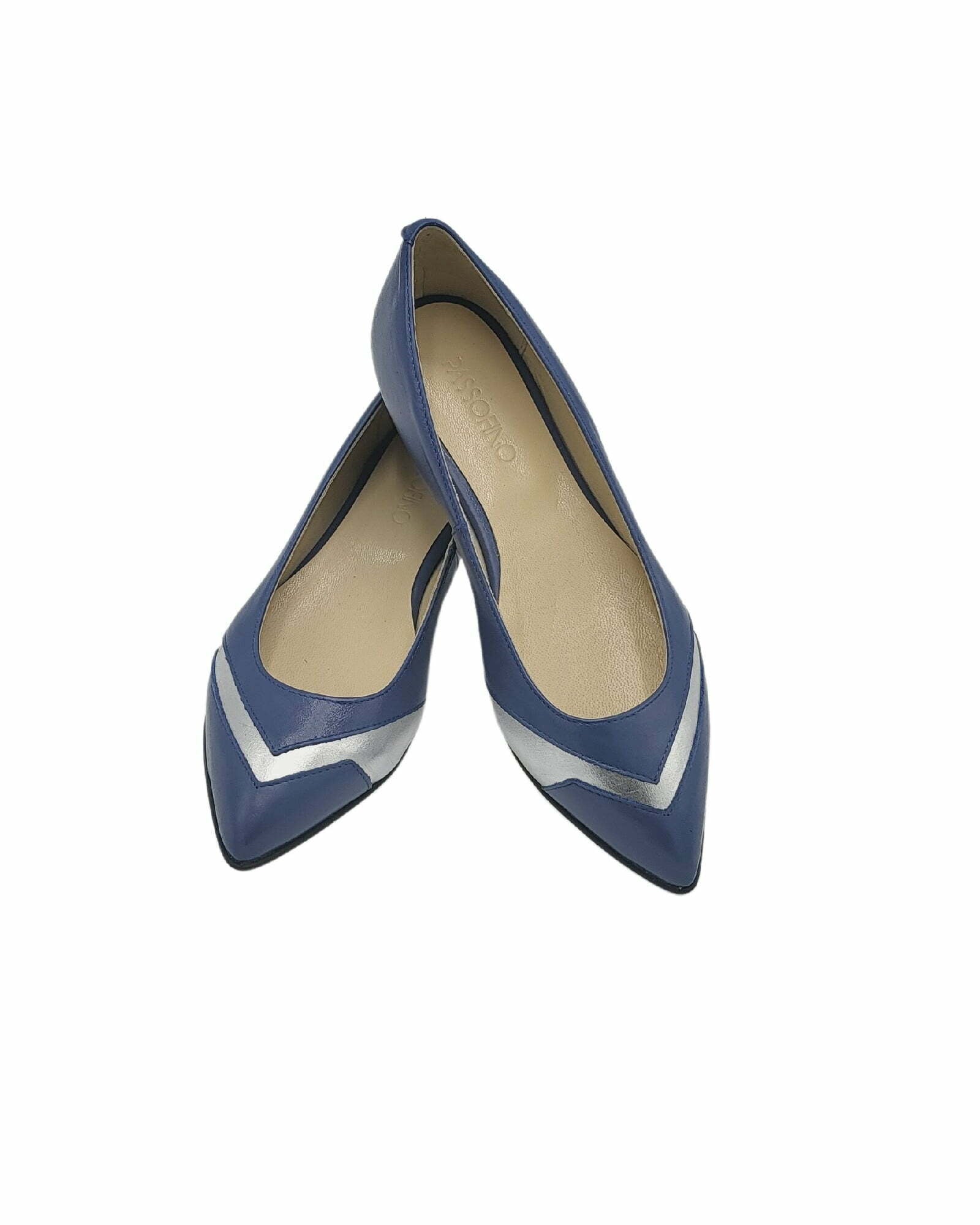 Balerini din piele blue PF1084-38