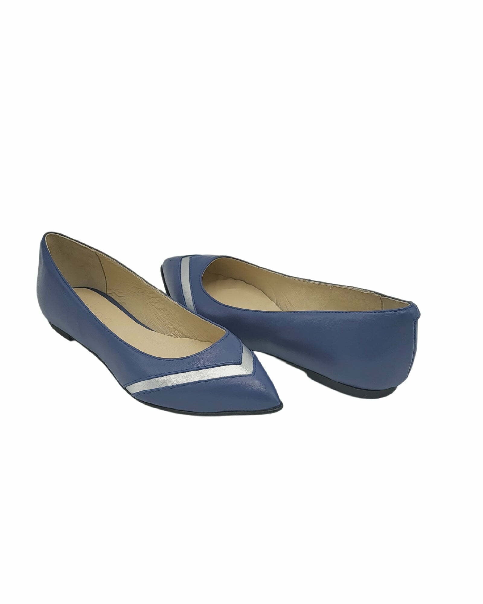 Balerini din piele blue PF1084-38