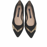 Balerini din piele intoarsa neagra PF1084-38