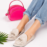 Balerini din piele moale Aretha Grey