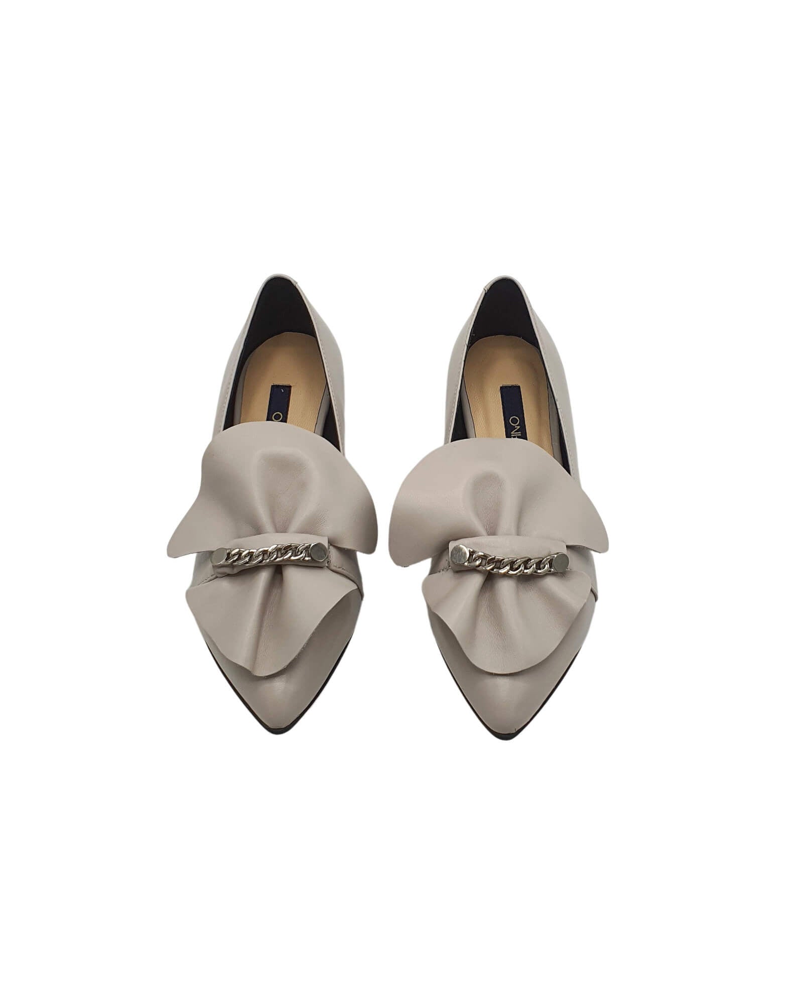 Balerini din piele moale Aretha Grey