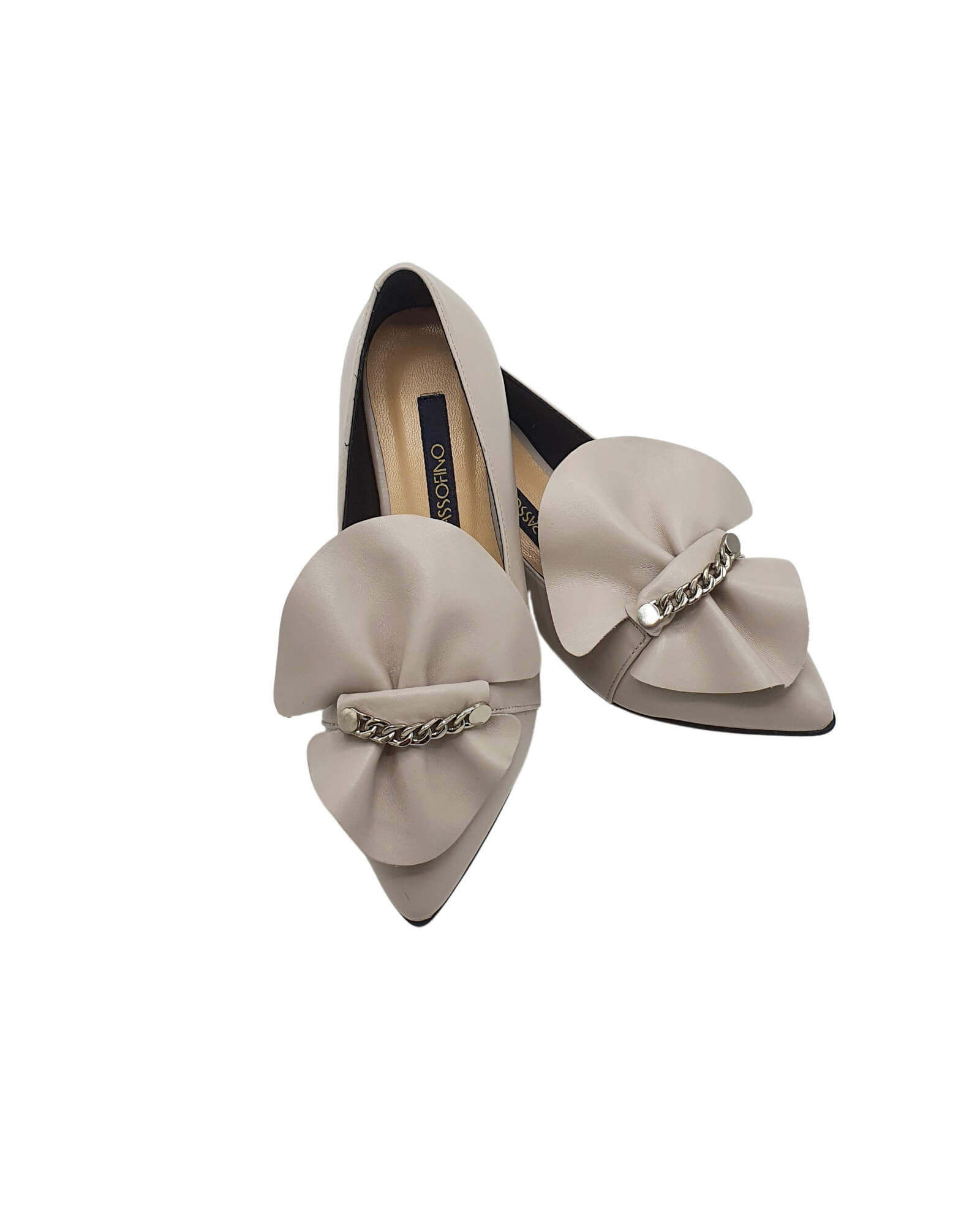 Balerini din piele moale Aretha Grey