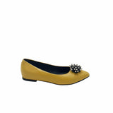 Balerini din piele naturala Viena Yellow Passofino